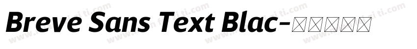 Breve Sans Text Blac字体转换